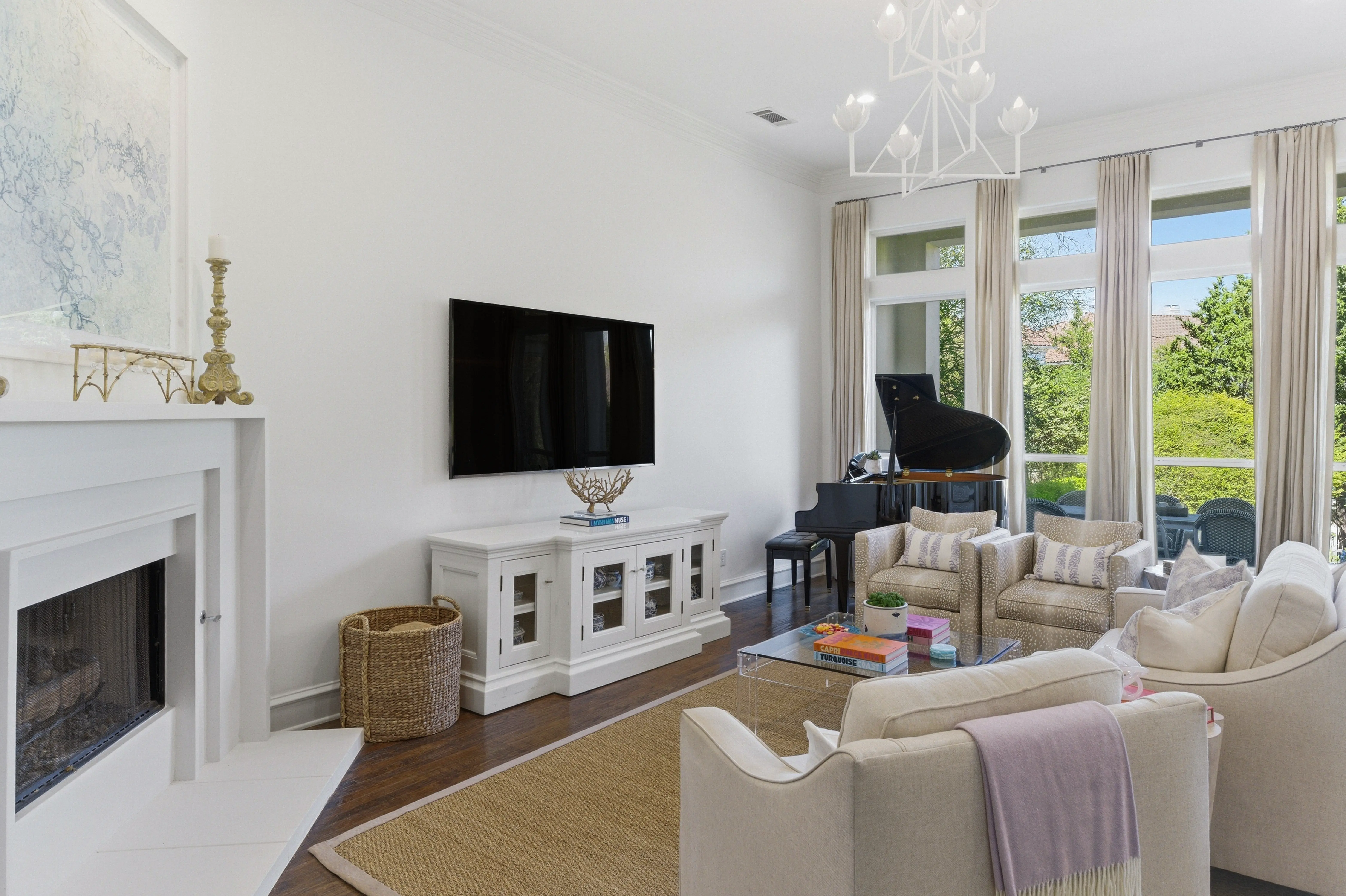 Living room with windows